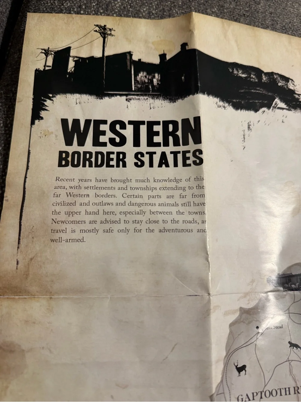 Red Dead Redemption Double-Sided MAP And Poster ONLY